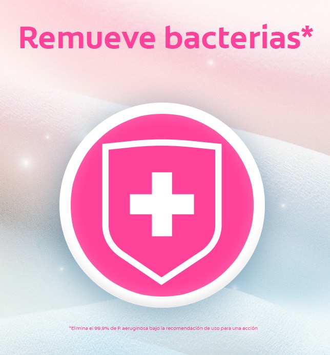 Remueve bacterias